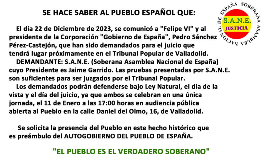 COMUNICADO Y CONVOCATORIA A TRIBUNALES